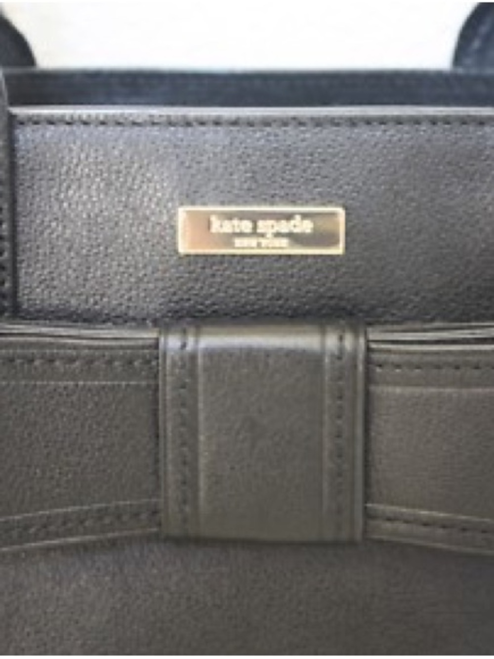 Kate Spade Black Leather Bow Satchel - Picture 4 of 8
